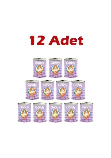 Goody Kısırlaştırılmış Somonlu Yetişkin Kedi Konservesi 12 x 400 G