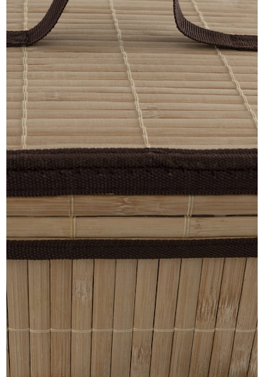 Koza Home Meander Doğal Bambu Kirli Çamaşır Sepeti 32x32x45 Cm 4589 Natural