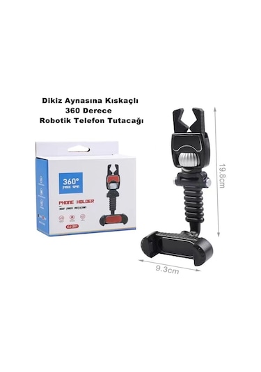 Araç İçi Dikiz Aynası Telefon Tutucu Aynaya Kıskaçlı Robotik