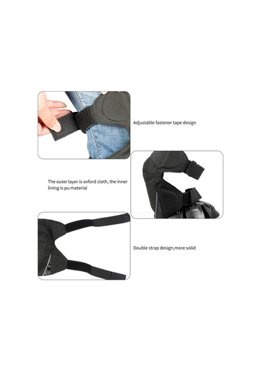 Ximistore9 Ayarlanabilir Motosiklet Dizlik Seti - L Boy, Siyah Oxford Kumaş