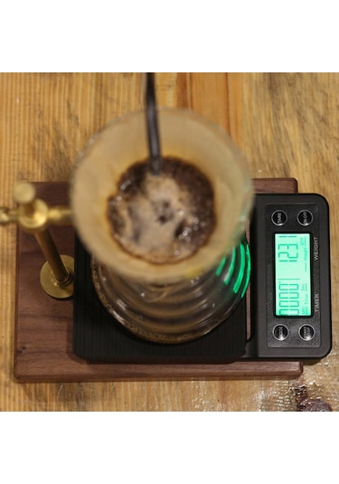 Hangfox 0.1g Hassas Mutfak Terazisi - 3kg Kapasiteli, Zamanlayıcılı Kahve Ve Gıda Ölçeği Pil Dahil Değil Siyah