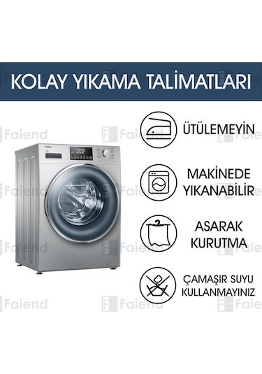 Faiend Yıkanabilir Likralı Esnek Lastikli Sandalye Kılıf Örtü Vizon