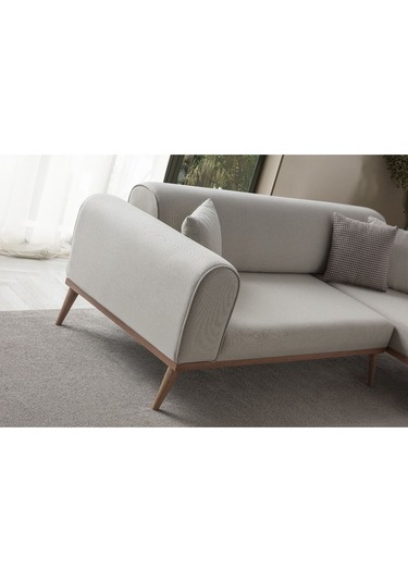 Rebull Köşe Koltuk Takımı Krem Antrasit