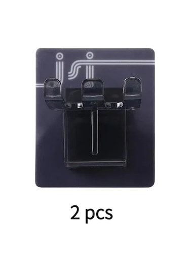 Honmex Banyo Fırça Tutucu Seti, Plastik Materyal, 2 Adet, Otomatik Yapışkan Montaj, Sıcaklık Ve Suya Dayanıklı Gri