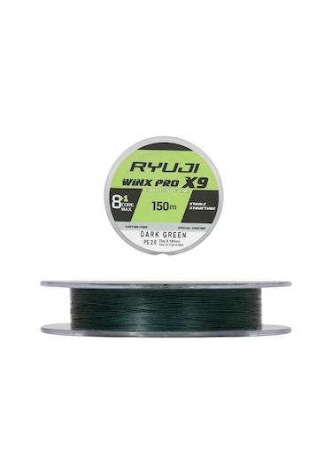 Ryuji Win-x Pro 9b Dark Green 150m İp Misina 0,18mm 0,18mm