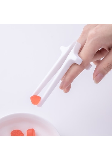 Tembel İnsanlar İçin 2 Adet Parmak Çubukları, Atıştırmalıkları Tutmak İçin Yardımcı Çubuklar, Kirli Olmayan El Çubukları -beyaz