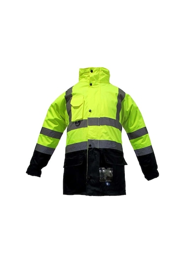 Junıor Jn1003 Xl 5+1 İçi Çıkmalı Oxford Fosforlu Parka Lacivert-Sarı