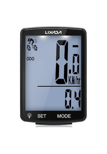 Lıxada Bisiklet Bilgisayarı 2,8 İnç Ekran Modeli: Ya100-a Siyah Kabuk Beyaz Işık Siyah