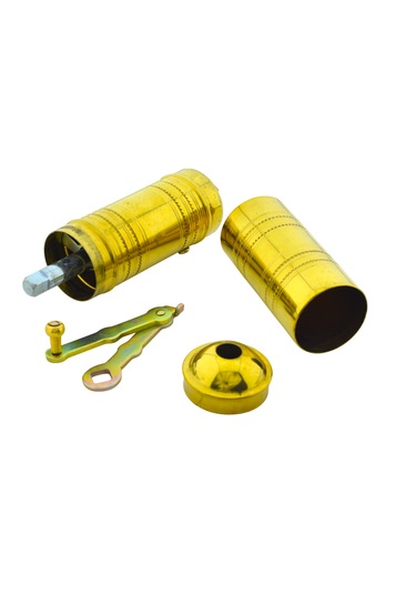 Ludıa Pirinç El Yapımı Kahve Karabiber Değirmeni Öğütücü 4,5cmx22cm Sarı