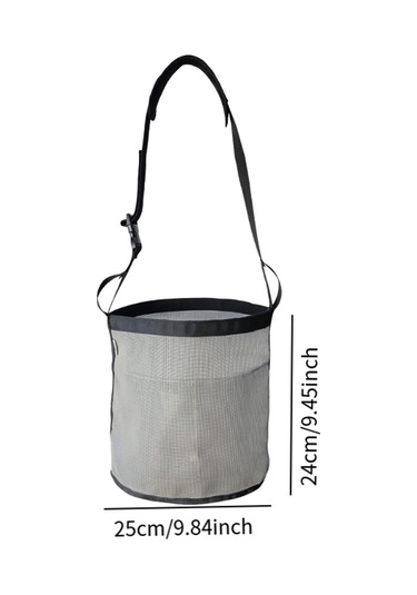 Homyl At Yem Torbası File Nefes Alabilen Güçlendirilmiş Gri Gri