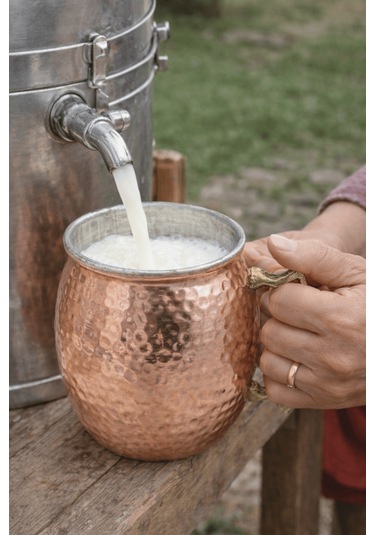 530 Ml. El Yapımı Bakır Ayran Kupası - Moskova Mule Bardak Bakır