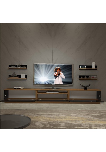 Decoraktiv Trendstyle 270rs Mdf Tv Ünitesi Tv Sehpası Ceviz - Siyah