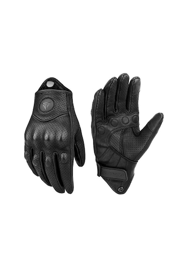 Motowolf Motosikle Eldiven %100 Deri Hava Alan Full Korumalı