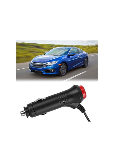 Shineyee 12v-24v Araba Moto Sigara Çakmak Adaptörü, Anahtar Ve Gösterge Işığı, 3a Sigorta, Bakır Tel, 1.2m Genişletilebilir Kablolu
