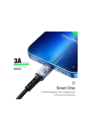 Prestigegoods İphone 12-11 Pro Max Uyumlu Hızlı Şarj Usb Kablosu - 2m/3m/25cm Seçenekleri