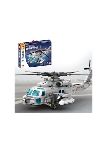 Sembo Block Z-20 Donanma Helikopteri 862 Parça Yapı Blokları  İle Uyumlu 202229
