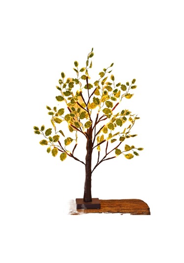 Soulader Huş Ağacı Tasarımı Led Işık Dekoratif Aydınlatma İç Mekan Pencere Önü Komodin Oturma Odası Yatak Odası Siyah