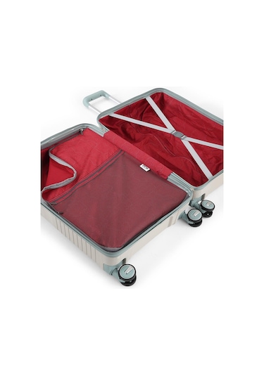 Ççs 5239 Polipropilen Orta Boy Valiz Beyaz-mavi Beyaz - Mavi