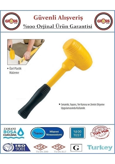 Plastik Tokmak - Kauçuk Tokmak Çekiç - No: 50