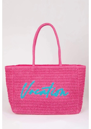 DeFacto Kadın Hasır Omuz Çantası B9076AXNSPN1 Pembe