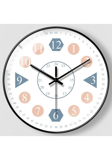 Pazly Suntek Siyah-kenarlık-b Sessiz Saati Inç Duvar Dekoratif 8 Uz Siyah