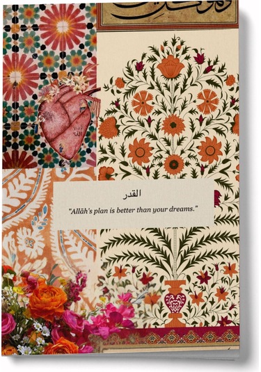 Kolaj Serisi 15 - Allah'ın Kaderine Rıza Göstermek Mini Defter Çok Renkli