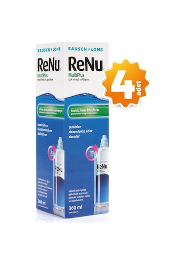 Bausch + Lomb Renu Multiplus Lens Solüsyonu 4 x 360 ML