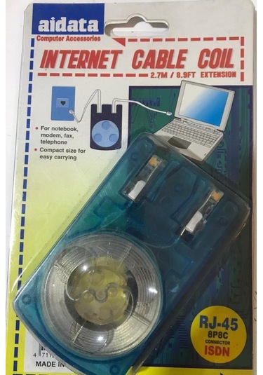 Aidata Makaralı Rj-45 Internet Kablosu 2.7 Metre - Patch Kablo