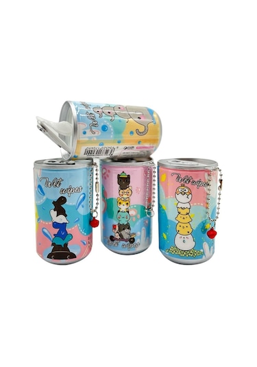 New-max Sevimli Hayvanlar Aksesuarlı Islak Mendil 4'lü Paket Toplam 96 Yaprak 24 4