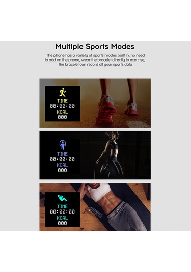 Geeroyoo Renkli 1.3 İnç Ekranlı Akıllı Spor Bileklik - Kalp Atımı, Kan Basıncı Ve Uyku İzleme, Uzaktan Fotoğraf Çekimi, Ip67 Su Geçirmez, Pembe Y68/d20