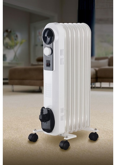 Kiwi KHT-8457 Devrilme Korumalı 7 Bölmeli Yağlı Radyatör