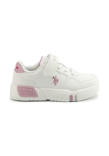 U.s. Polo Assn. Uttes Jr 5pr Beyaz Kız Çocuk Sneaker Beyaz-Pudra