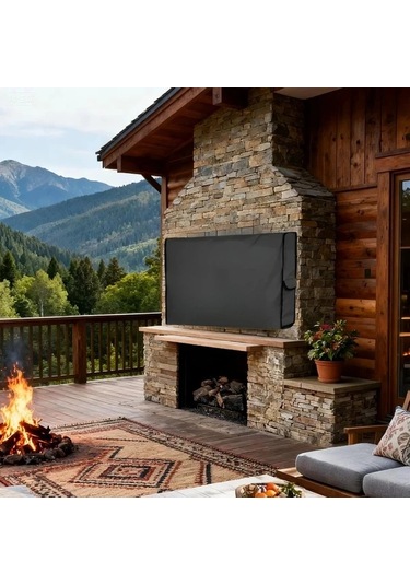 Gateesat 55-59" Ağır Hizmet 500d Dış Mekan Tv Kılıfı Dayanıklı Kilitli Kapatma