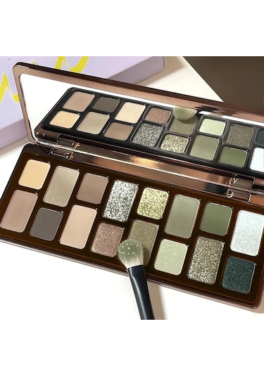 Dıkalu 16 Renk Göz Farı Paleti Profesyonel Kadın Makyaj Uzun Ömürlü İnci Parlak 08 01