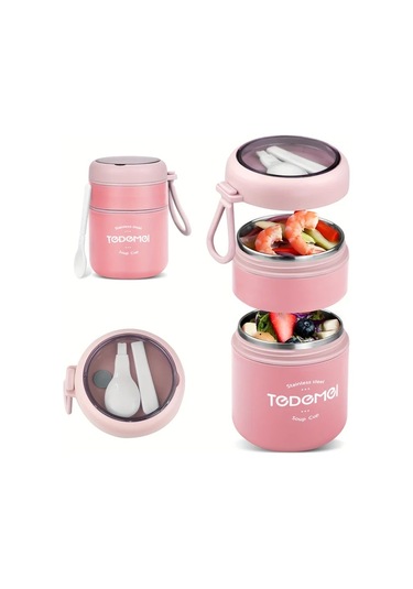 Xuweiwei Todemel Paslanmaz Çelik Katlanır Kaşıklı Pratik Lunch Box Yeşil Sızdırmaz Yeşil