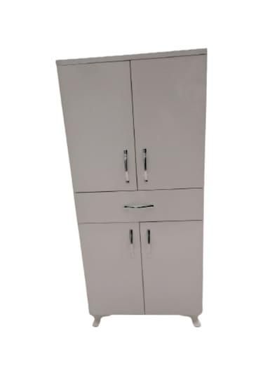 Çok Amaçlı Eko Dolap 130 Cm Beyaz Bir Çekmece Dört Kapak El Yapım