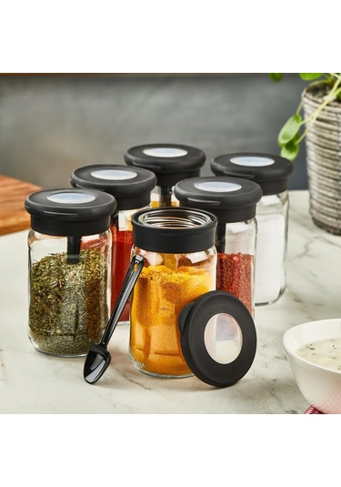 Life 6 Adet 400 Ml Kendinden Kaşıklı Baharatlık Seti Mıt1093 S