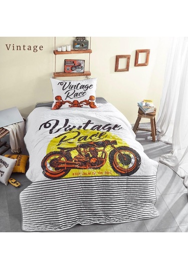 Ceylin Yatak Örtüsü Tek Kişilik Wintage Race