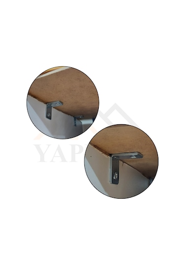 10 ad. L Demir Gönye Köşebent 16x25x25mm - Mobilya Dolap Raf Ahşap Köşe Bağlantı Aparatı