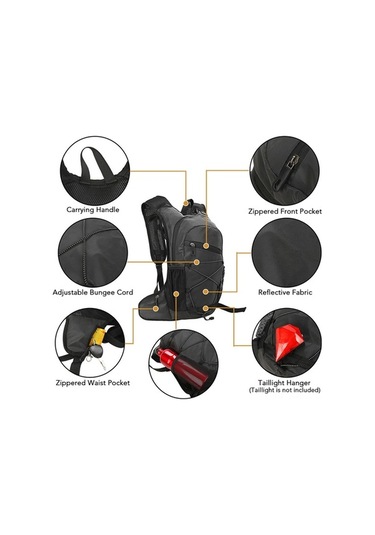 Didadodo Gece Görünürlü 8l Bisiklet Sırt Çantası - Koşu, Yürüyüş Ve Seyahat İçin Hidrasyon Çantası Siyah, Güvenli Koşu İçin Siyah