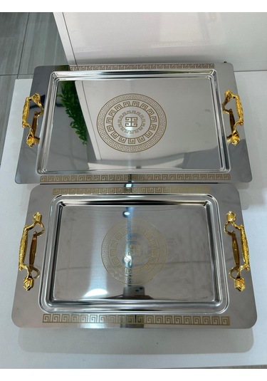 2 Li Paslanmaz Çelik Tepsi