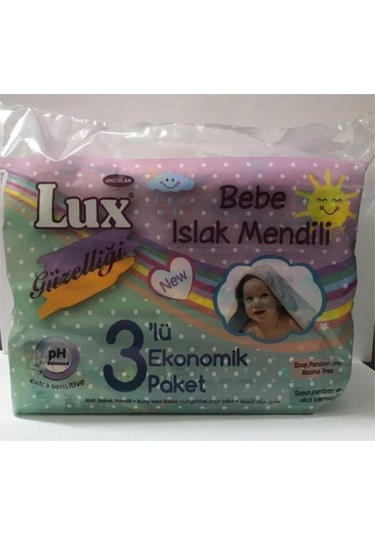 Lux Bebek Islak Mendil 56 Yaprak - 3 Adet 3'lü