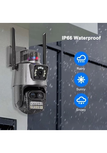 3 Lens Wi-fi Güvenlik Kamerası