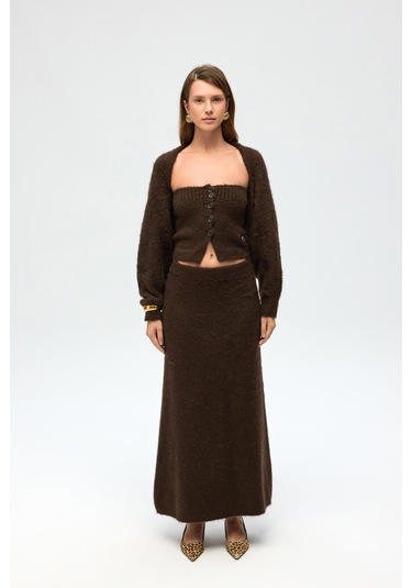 Vintera Kahve Üçlü Triko Takım Kahve