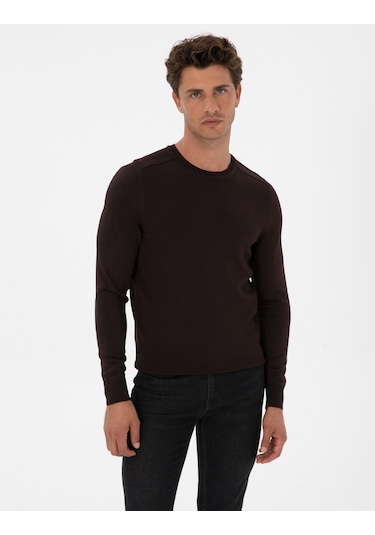 Pierre Cardin Erkek Koyu Kahverengi Kazak /triko 50315763-vr084 Koyu Kahverengi