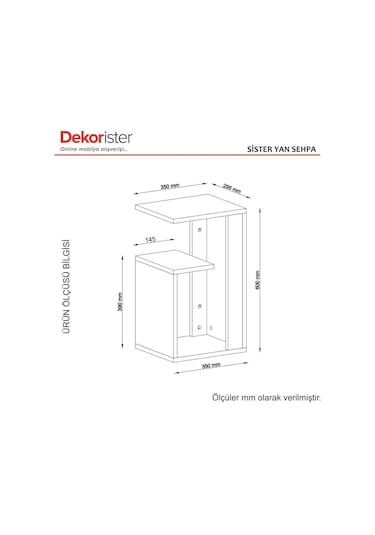 Dekorister Sister Koltuk Yan Sehpa Beyaz