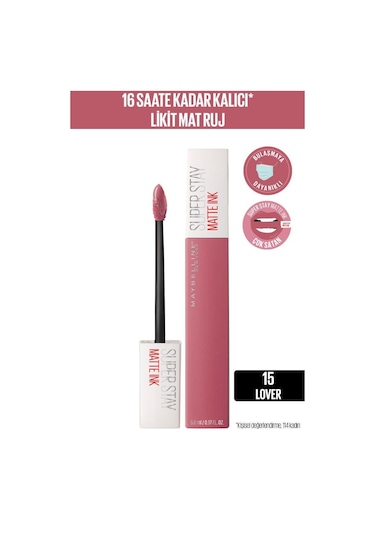 Maybelline New York Super Stay Matte Ink Likit Ruj 15 Lover