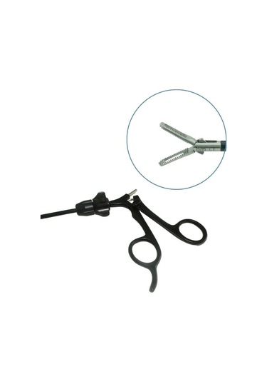 ﻿Barışhan Medikal Laparoskopik Reusable Delik Yuvası Pense 5 x 330 MM 22 MM Çene Siyah