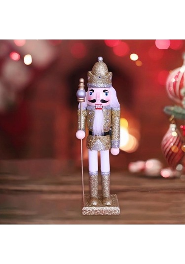 Pazly Xmas Süsler Kral Homyl Fındıkkıran Cm Altın Ahşap 30 Xp