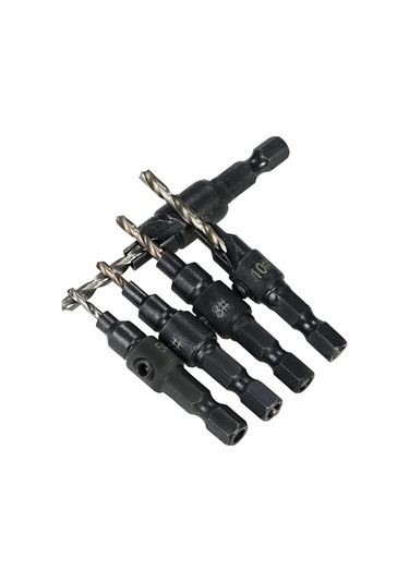 Diğer 5'li Hss Konik Matkap Uç Seti - Ahşap Ve Metal İçin 1/4 Altıgen Şank